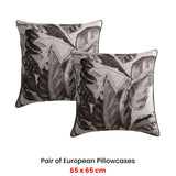 NNEDSZ Pair of Elio Black European Pillowcases 65 x 65cm