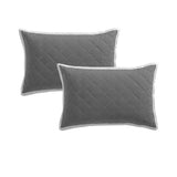 NNEDSZ Pair of Essex Charcoal Standard Pillowcases 48 x 73 + 20cm