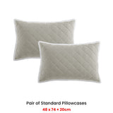 NNEDSZ Pair of Essex Olive Standard Pillowcases 48 x 73 + 20cm