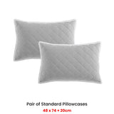NNEDSZ Pair of Essex Pewter Standard Pillowcases 48 x 73 + 20cm