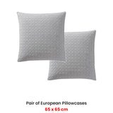 NNEDSZ Platinum Collection Pair of Flo Fog European Pillowcases 65 x 65cm