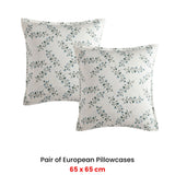NNEDSZ Pair of Floriana Ivory European Pillowcases 65 x 65cm