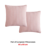 NNEDSZ Platinum Collection Pair of Frankie Blush European Pillowcases 65 x 65cm
