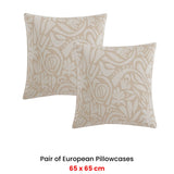 NNEDSZ Platinum Collection Pair of Haven Caramel European Pillowcases 65 x 65cm