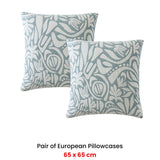 NNEDSZ Platinum Collection Pair of Haven Surf European Pillowcases 65 x 65cm