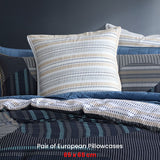NNEDSZ Pair of Hemsworth Charcoal European Pillowcases 65 x 65cm