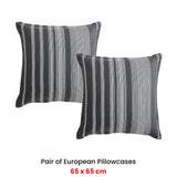 NNEDSZ Platinum Collection Pair of Hunter Charcoal European Pillowcases 65 x 65cm