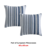 NNEDSZ Platinum Collection Pair of Hunter Indigo European Pillowcases 65 x 65cm