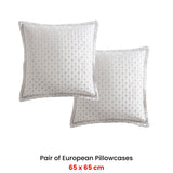 NNEDSZ Davinci Pair of Imperial Stone European Pillowcases 65 x 65cm