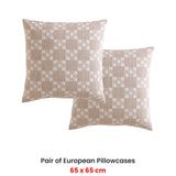 NNEDSZ Platinum Collection Pair of Indi Stone European Pillowcases 65 x 65cm