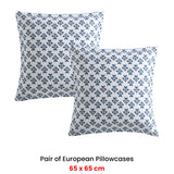 NNEDSZ Pair of Into the Blue European Pillowcases 65 x 65cm