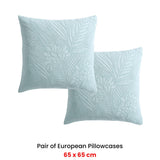 NNEDSZ Platinum Collection Pair of Kaia Sage European Pillowcases 65 x 65cm