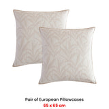 NNEDSZ Platinum Collection Pair of Kailaini Caramel European Pillowcases 65 x 65cm