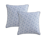 NNEDSZ Logan and Mason Pair of Kashmir Mid Blue European Pillowcases 65 x 65cm
