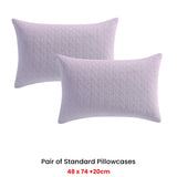 NNEDSZ Platinum Collection Pair of Kayo Lilac Standard Pillowcases 48 x 73 + 20cm