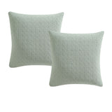 NNEDSZ Platinum Collection Pair of Kayo Sage 100% Cotton European Pillowcases 65 x 65 + 16cm