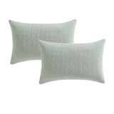 NNEDSZ Platinum Collection Pair of Kayo Sage 100% Cotton Standard Pillowcases 48 x 73 + 20cm