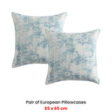 NNEDSZ Pair of Kiama Blue European Pillowcases 65 x 65cm