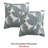 NNEDSZ Platinum Collection Pair of Lagos Olive European Pillowcases 65 x 65cm