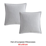 NNEDSZ Platinum Collection Pair of Leo Dove European Pillowcases 65 x 65cm