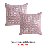 NNEDSZ Pair of Lorelai Rose European Pillowcases 65 x 65cm