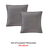 NNEDSZ Logan and Mason Pair of Maru Black European Pillowcases 65 x 65cm