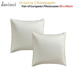 NNEDSZ Davinci Octavia Champagne Pair of European Pillowcases 65 x 65 cm