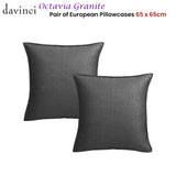 NNEDSZ Davinci Octavia Granite Pair of European Pillowcases 65 x 65 cm