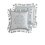 NNEDSZ Davinci Pair of Orion Silver European Pillowcases 65 x 65cm