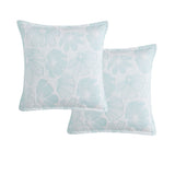 NNEDSZ Platinum Collection Pair of Poppi Aqua European Pillowcases 65 x 65cm