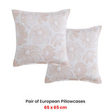 NNEDSZ Platinum Collection Pair of Poppi Rose European Pillowcases 65 x 65cm