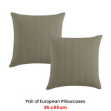 NNEDSZ Pair of Rhodes Moss European Pillowcases 65 x 65 + 16cm
