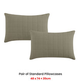 NNEDSZ Pair of Rhodes Moss Standard Pillowcases 48 x 73 + 20cm
