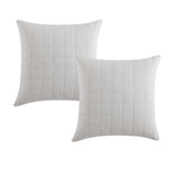 NNEDSZ Pair of Rhodes Silver European Pillowcases 65 x 65 + 16cm