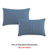 NNEDSZ Pair of Rhodes Steel Standard Pillowcases 48 x 73 + 20cm