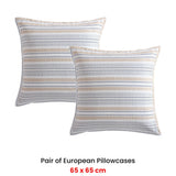 NNEDSZ Pair of Statham Navy European Pillowcases 65 x 65cm