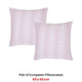 NNEDSZ Pair of Summer Daze Pink European Pillowcases 65 x 65cm
