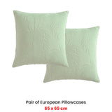 NNEDSZ Platinum Collection Pair of Tropicana Sage European Pillowcases 65 x 65cm
