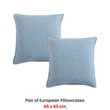 NNEDSZ Private Collection Pair of Urban Steel 100% Cotton Waffle European Pillowcases