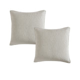 NNEDSZ Private Collection Pair of Urban Stone 100% Cotton Waffle European Pillowcases
