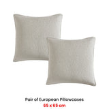 NNEDSZ Private Collection Pair of Urban Stone 100% Cotton Waffle European Pillowcases