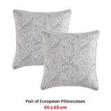 NNEDSZ Private Collection Pair of Wren Ash European Pillowcases  65 x 65cm