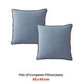 NNEDSZ Pair of Yarmouth Blue European Pillowcases 65 x 65cm
