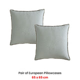 NNEDSZ Pair of Yarmouth Sage European Pillowcases 65 x 65cm