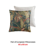 NNEDSZ Pair of Zawadi Green European Pillowcases 65 x 65cm