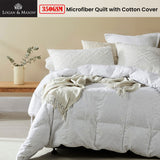 NNEDSZ 350GSM Microfiber Quilt with Cotton Cover Double