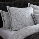 NNEDSZ Davinci Alexander Silver Woven Quilt Cover Set Queen