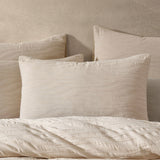 NNEDSZ Platinum Collection Ariel Stone Cotton Matelasse Quilt Cover Set Super King