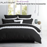 NNEDSZ Platinum Collection Ascot Granite Waffle Quilt Cover Set Super King