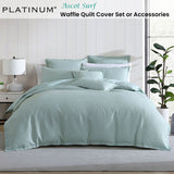 NNEDSZ Platinum Collection Ascot Surf Waffle Quilt Cover Set Queen
